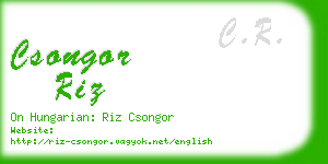 csongor riz business card